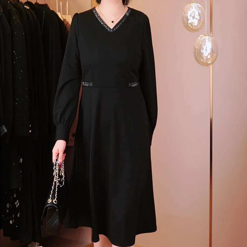 定制大码女装气质裙子收腰连衣裙女 ZB5023