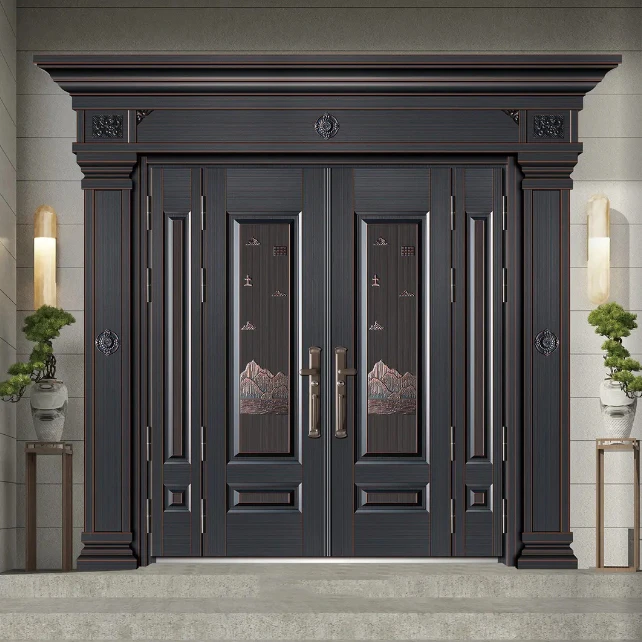 私人订制锌镁合金别墅入户门农村自建房大门厂家直销源头工厂