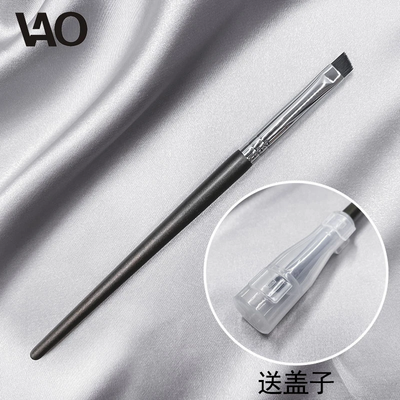 斜头专业野生眉眉刷小型化妆师专用扁头斜角眉粉刷硬毛眉头刷画眉