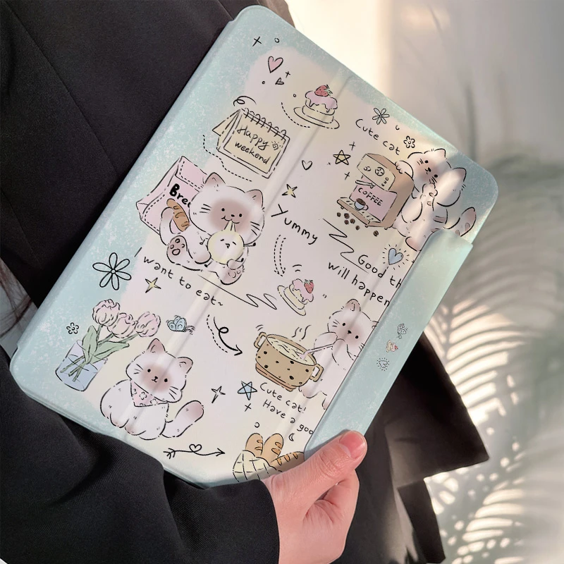 【磁吸分离三折x猫】2024苹果ipadair6保护套华为11平板小米5pr