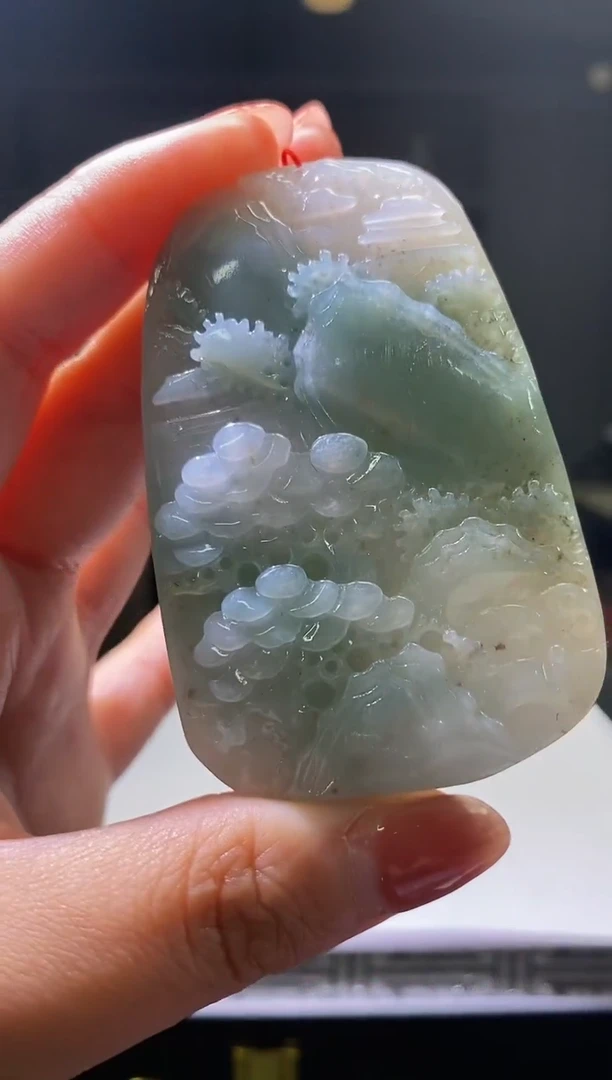 【闪购商品】定制翡翠未镶嵌01/0824/W/山水