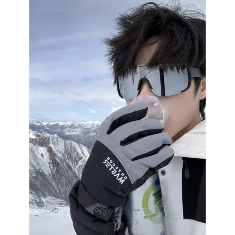 滑雪镜登山镜户外运动骑行眼镜网红潮男黑水银大框护目镜防风沙女