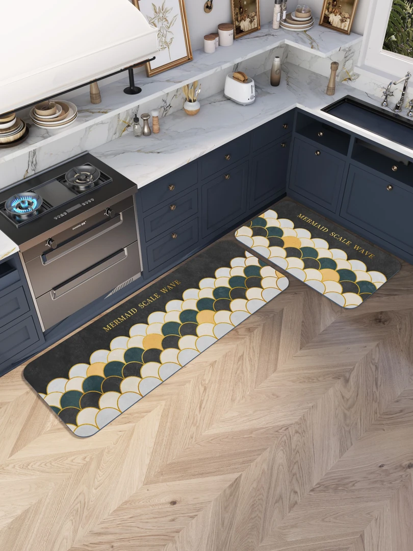 【434】45x70+45x120厨房硅藻泥地垫吸水速干垫防油防滑免洗垫