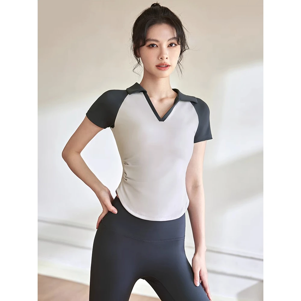 【姗姗快跑】瑜伽服女夏跑步训练专业运动高级感健身短袖上衣33404