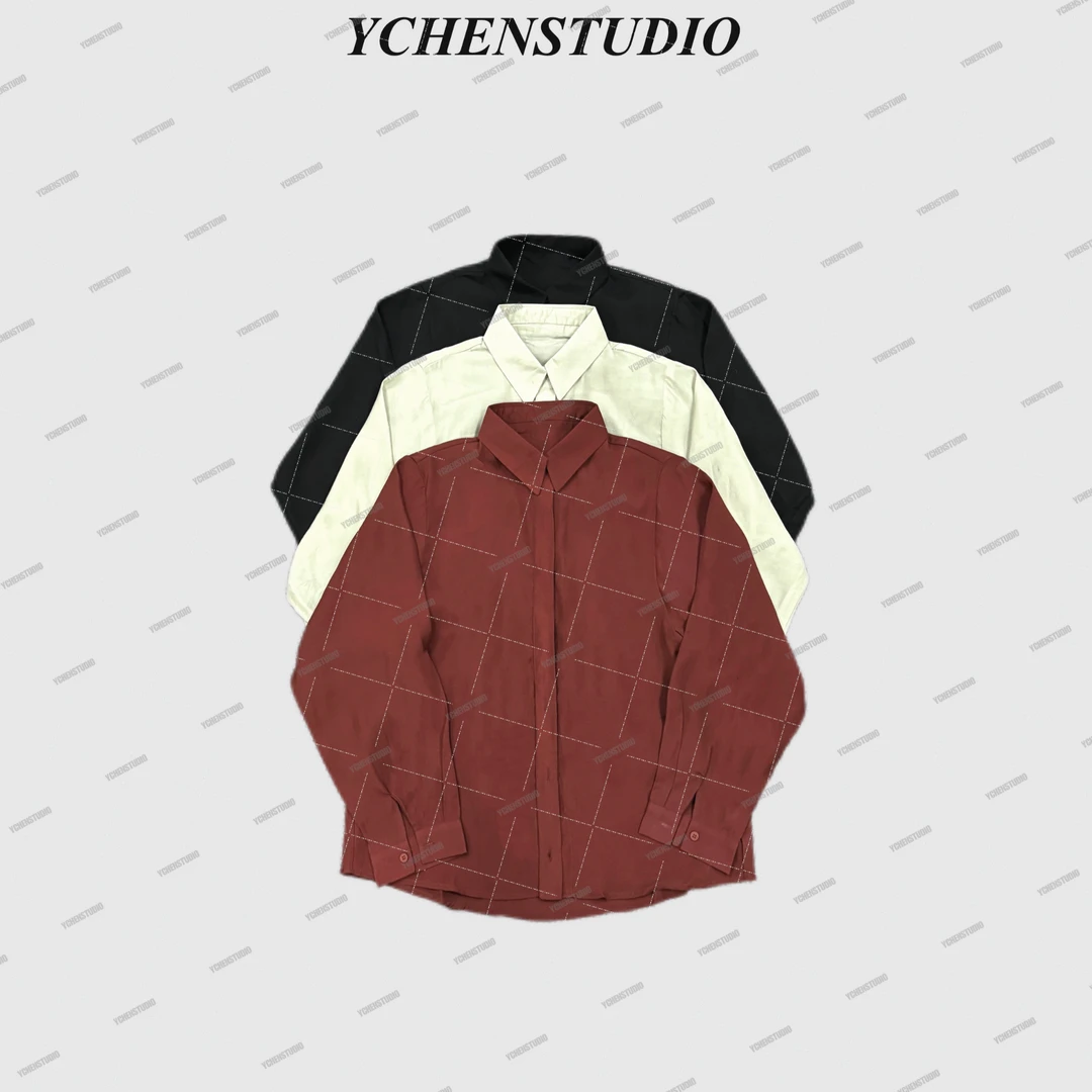YCHENSTUDIO【糖果奇遇】三色单侧绑带休闲潮流衬衫CS72923