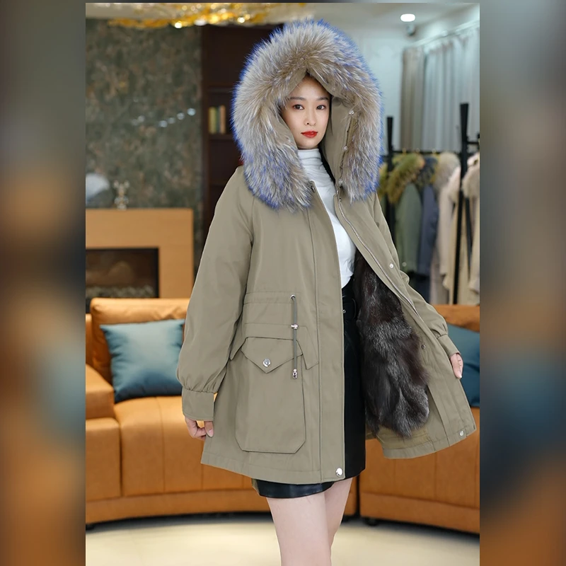 2517【玄狐毛内胆】一衣三穿新款皮草派克服