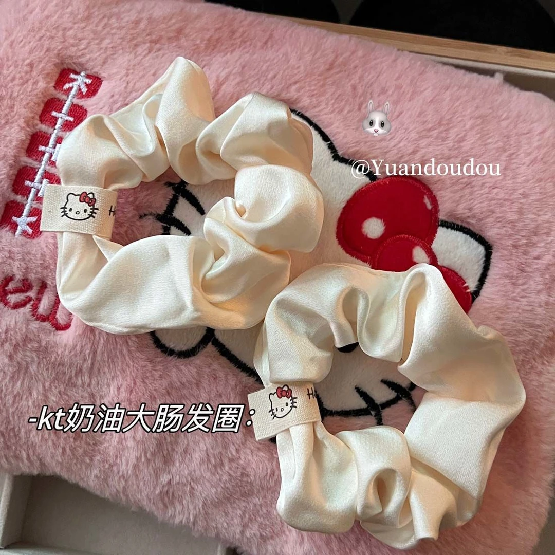 日韩简约kt大肠发圈新款ins少女心可爱发绳百搭日系刘海卡通头饰