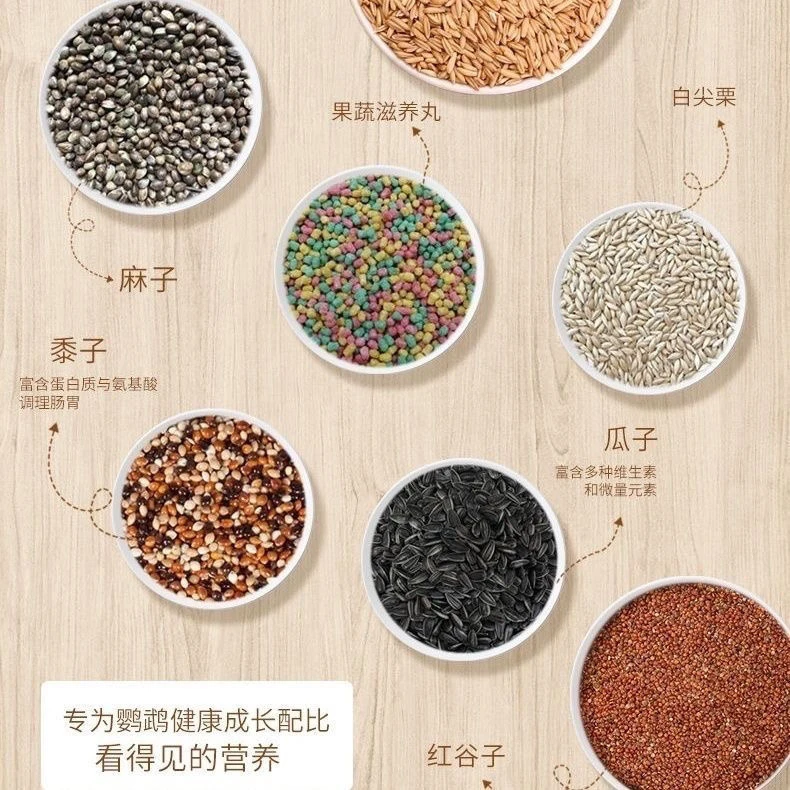 粉丝福利 鹦鹉虎皮带壳谷子