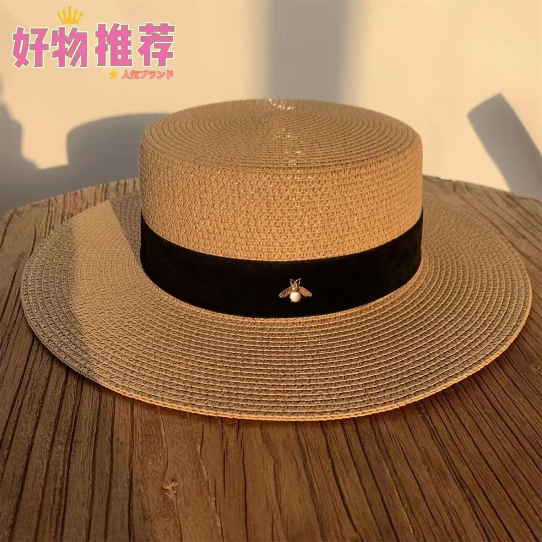 女士草帽遮阳帽女款可爱草编帽子女士帽子气质帽子高颜值防晒帽子