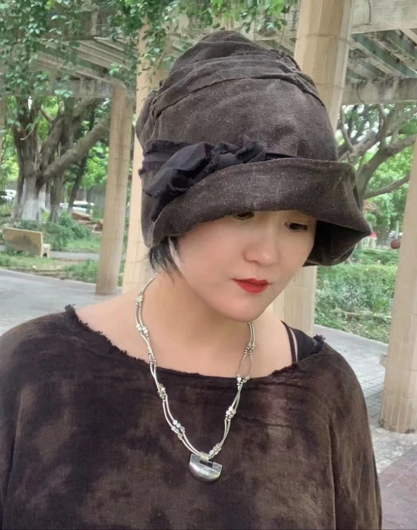 柞蚕丝 手工 帽子自制无吊牌介意慎拍