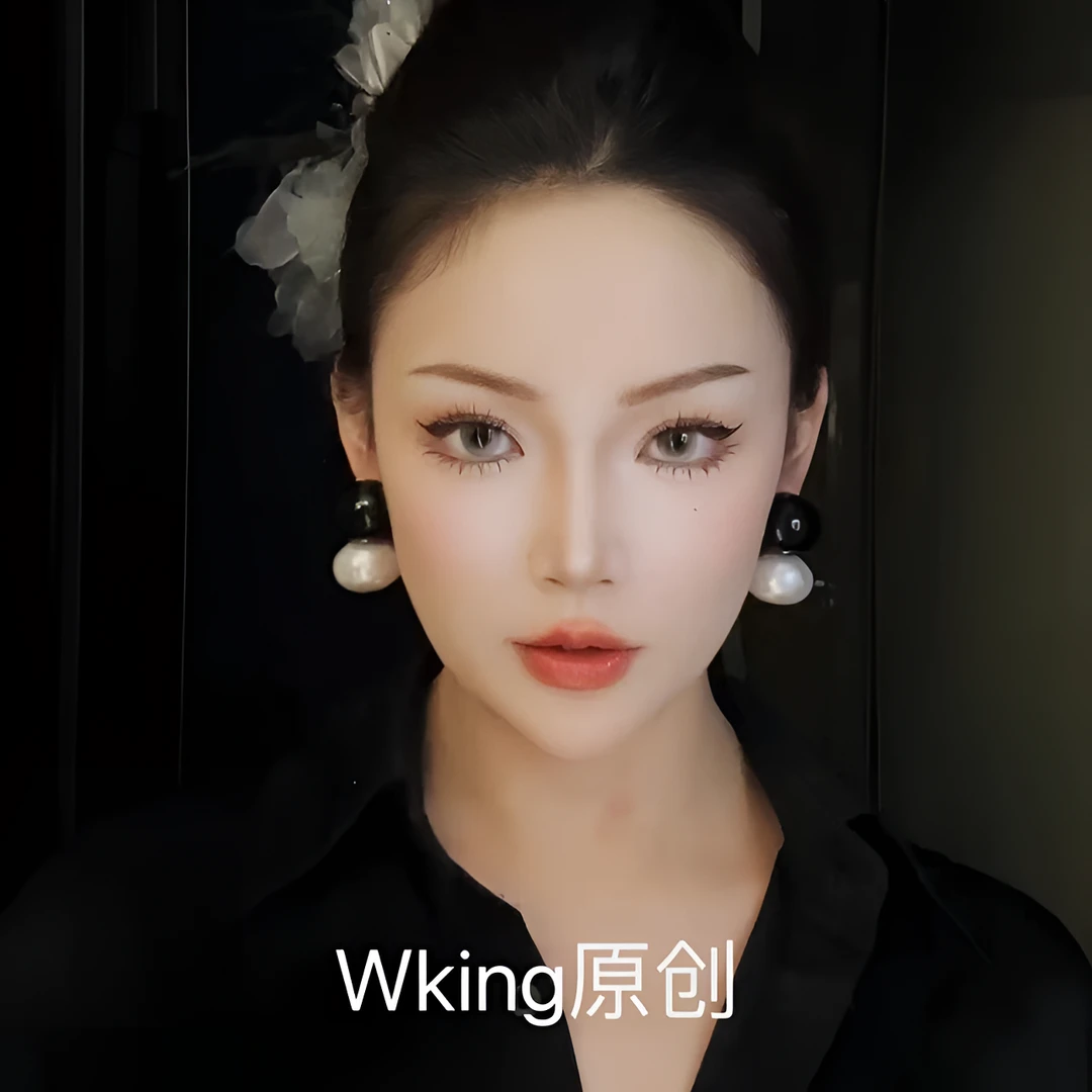 铜合金仿珍珠耳饰 王大嘴原创 轻奢气质黑白圆珠拼接耳钉A313