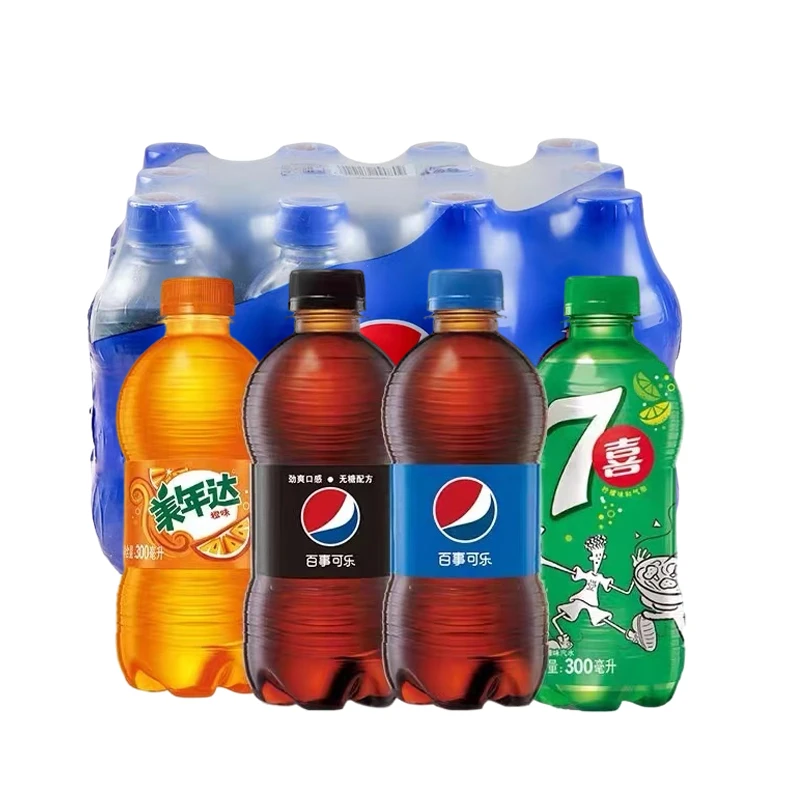 百事可乐300ml*6瓶/12瓶美年达七喜碳酸饮料迷你瓶可乐汽水饮品