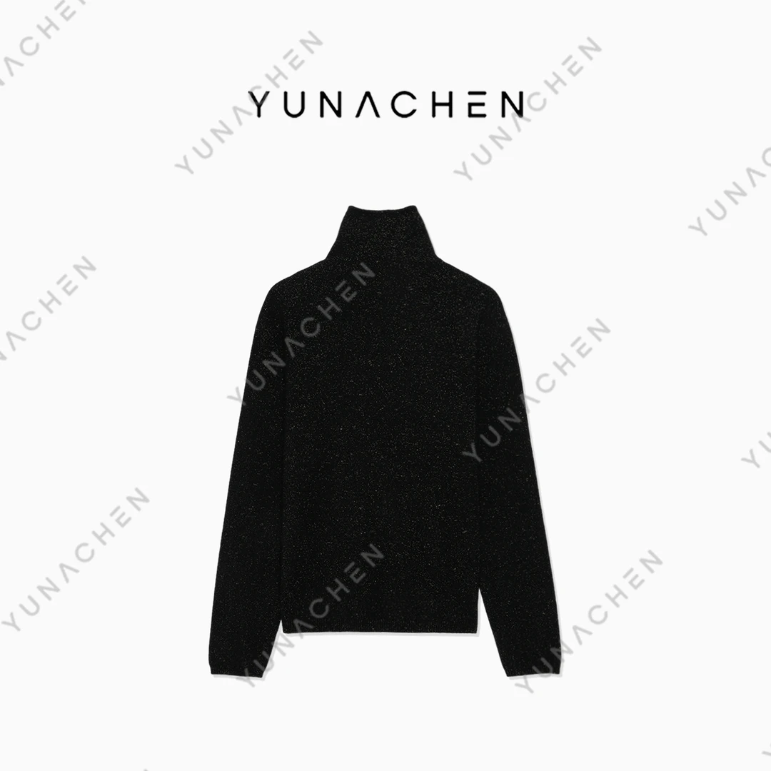 菠萝宝宝yuna【梅溪】ZL15高领闪丝套头针织衫892-8522