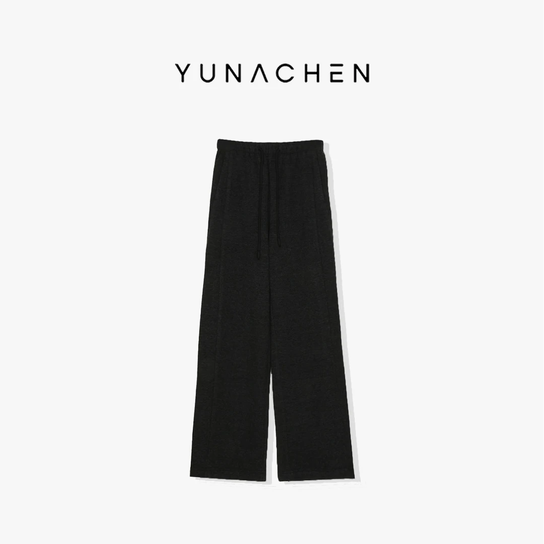 YUNACHEN现货【糯糯】 J15简约时尚舒适垂感百搭休闲束腰裤26-86375