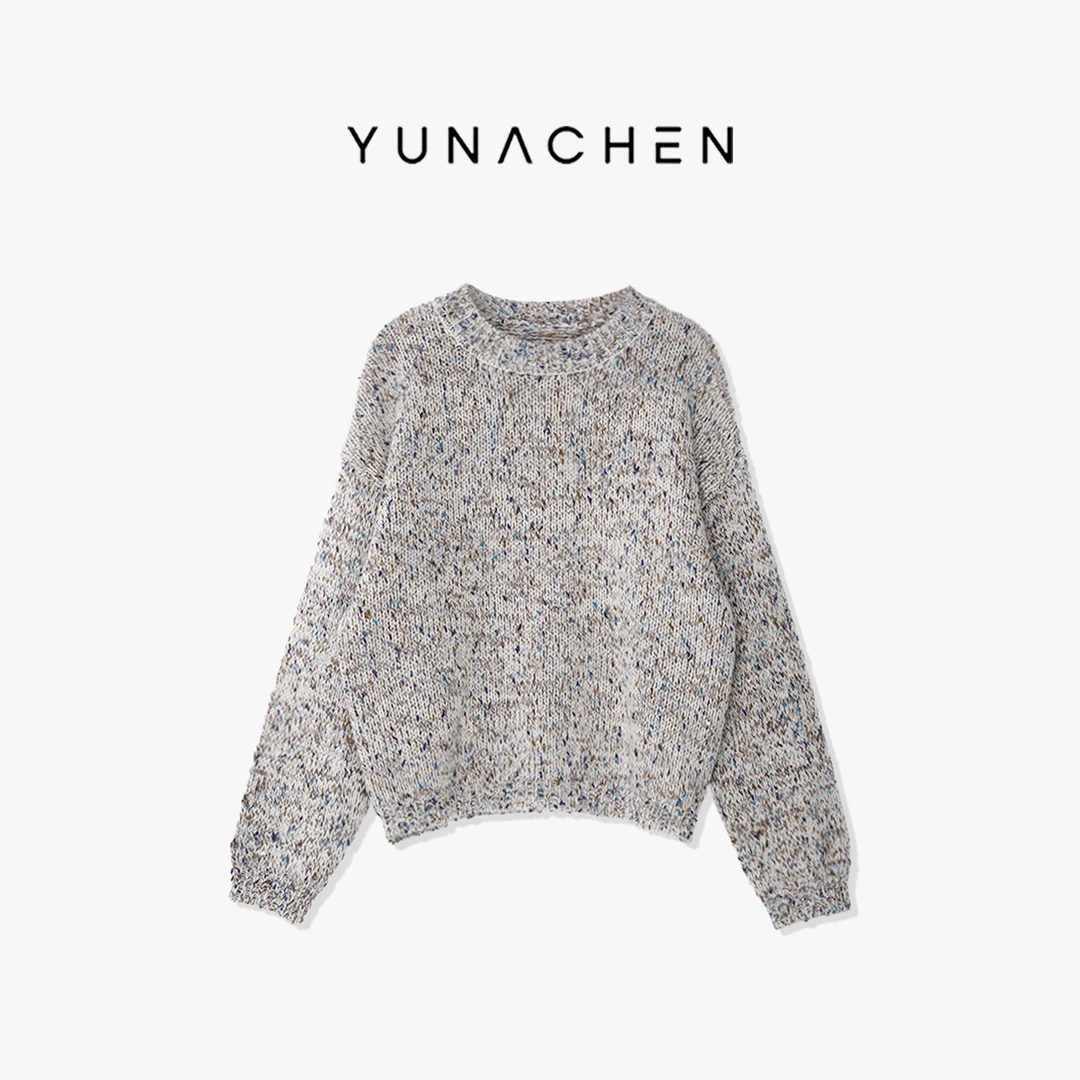 YUNACHEN现货【果梦】L14秋冬气质轻奢休闲百搭款套头羊毛衫23-7003