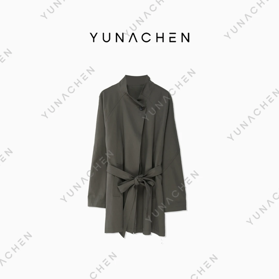 YUNACHEN【希雾】H15 气质网红时尚休闲秋中长款风衣747-AXR24-3336
