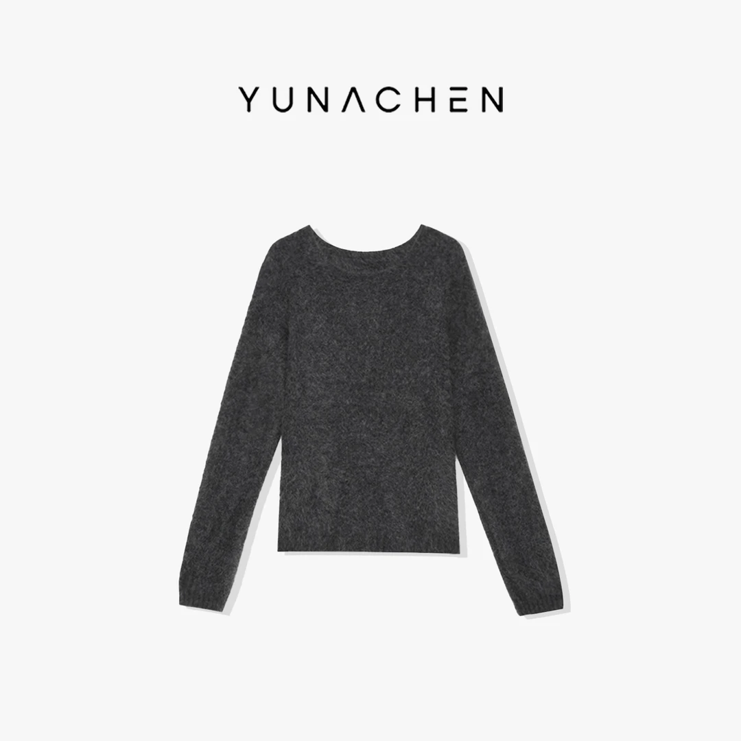 YUNACHEN现货【雁回】J24秋冬休闲款圆领套头长袖针织衫128-MC23631