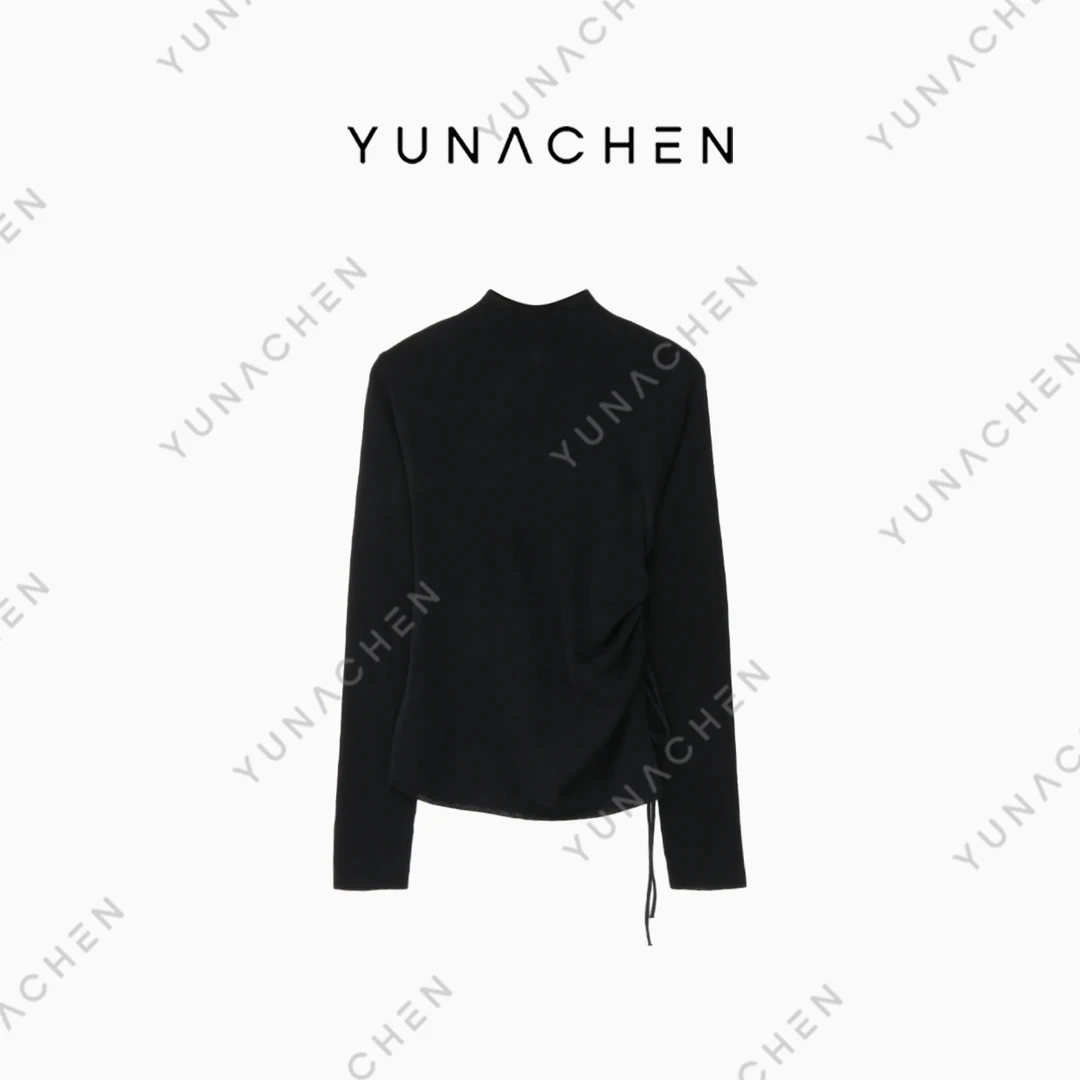 菠萝宝宝【竹丝】ZI24 秋冬气质半高领长袖套头针织衫女802-ZY80608