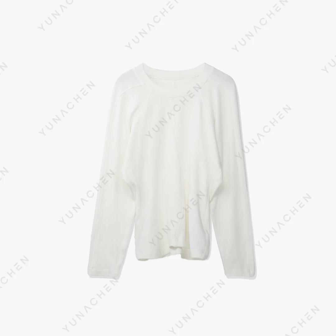 YUNACHEN【挽玉】A25时尚气质轻奢百搭圆领长袖上衣01-999-W23QV08A