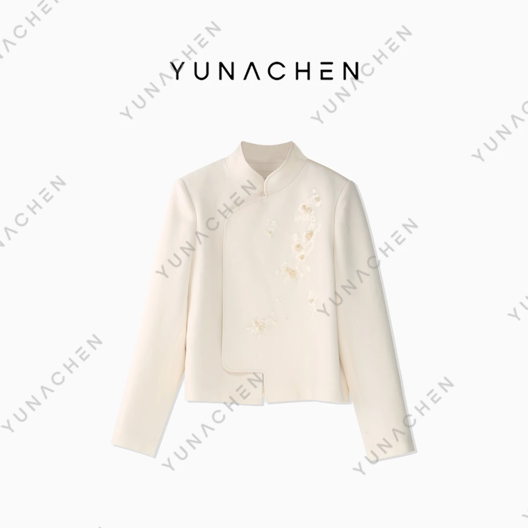 YUNACHEN【苒之】C8春季新中式设计师立领休闲外套329-999-W24SN07A