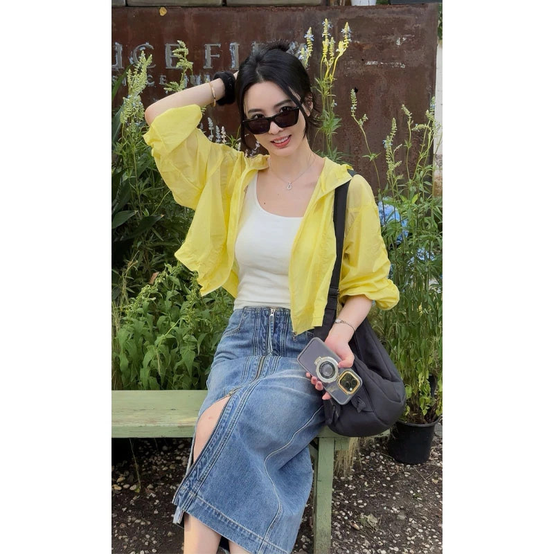 YUNACHEN【正夏】E18春夏时尚休闲百搭宽松款简约女装防晒衣636-F19