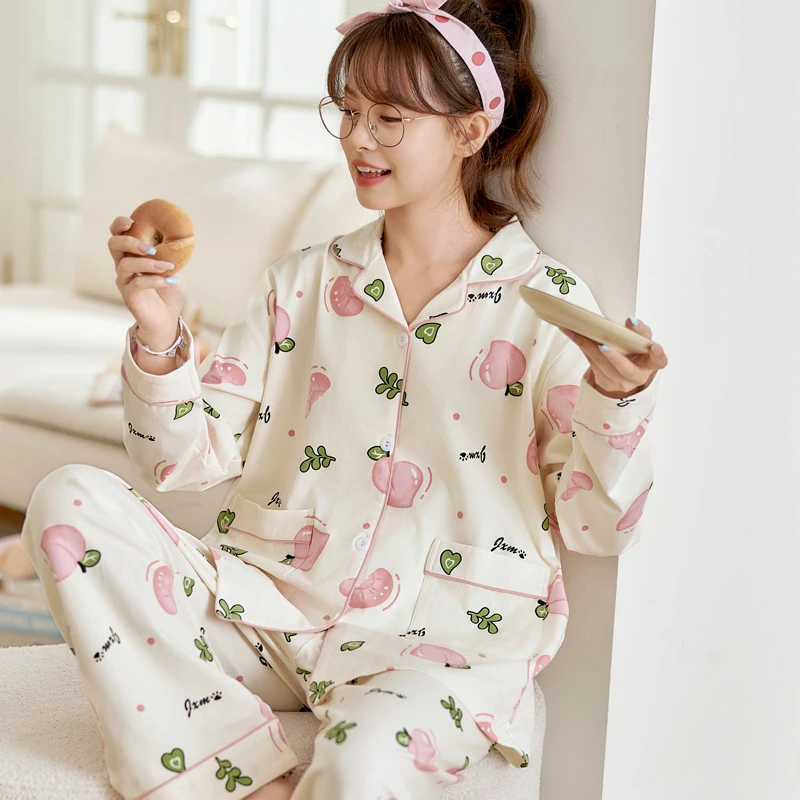 睡衣女春秋新款2025年网红爆款长袖可外穿秋冬休闲家居服两件套装