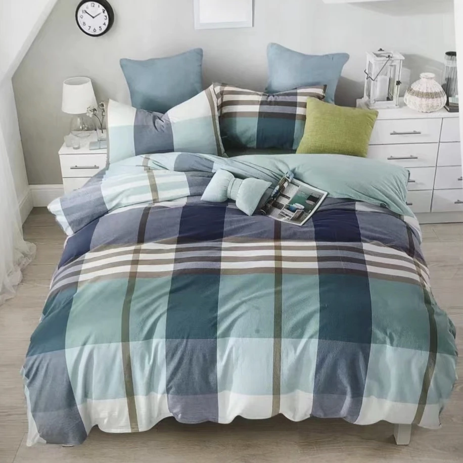 伊佳美布艺——全棉色织水洗棉加密款三四件套  多款花色