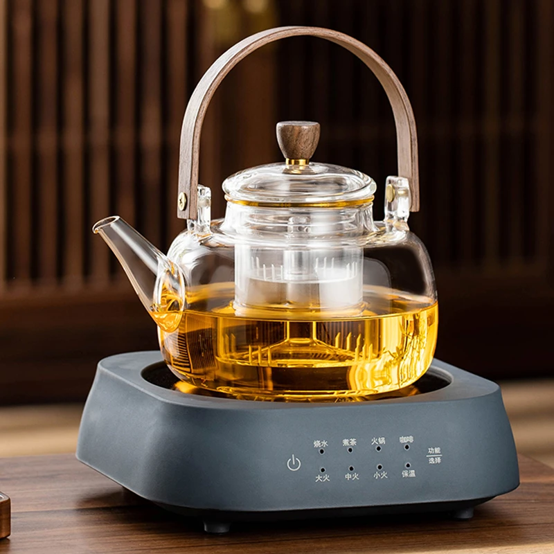 电陶炉煮茶器提梁茶壶耐高温玻璃泡茶家用茶具围炉煮茶烧水壶套装