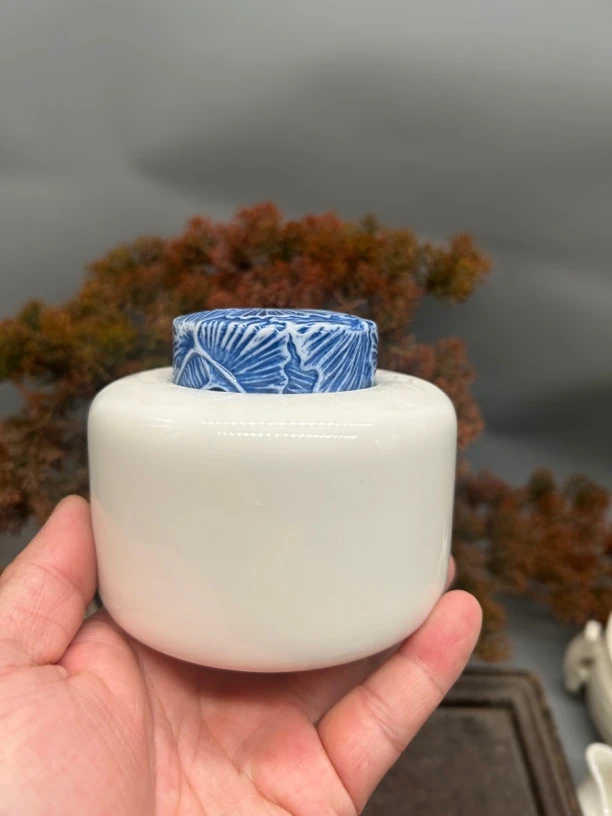 微嘏，茶叶罐陶瓷密封罐中式防潮储茶罐圆柱形家用白瓷存茶罐子