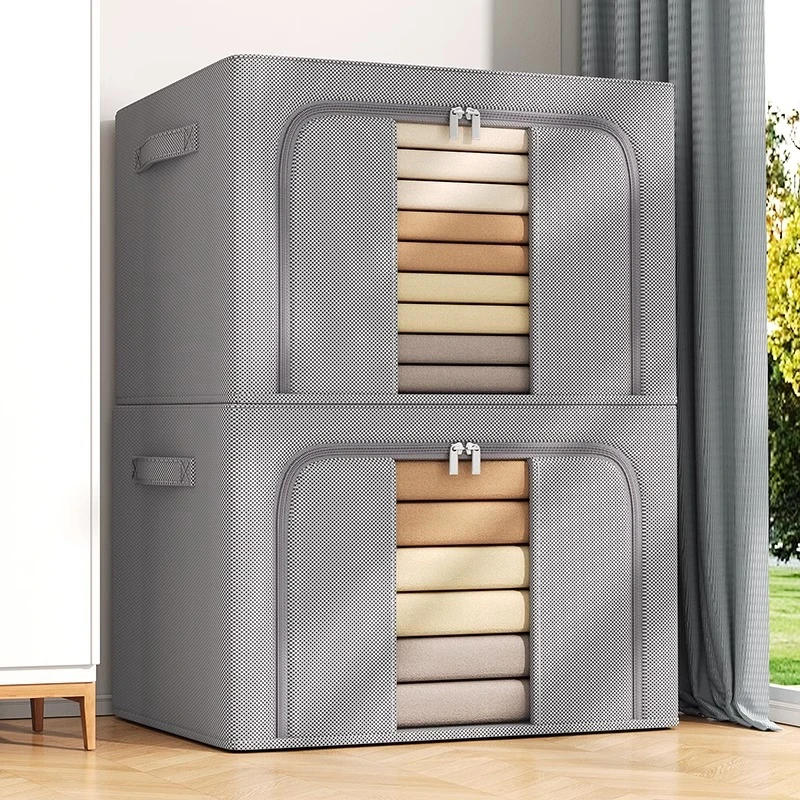 Z衣服收纳箱家用装衣物可视整理盒衣柜折叠储物筐箱子神器