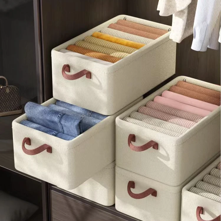 Z【拍一发五】衣服裤子收纳盒家用抽屉式整理箱衣柜可折叠储物筐