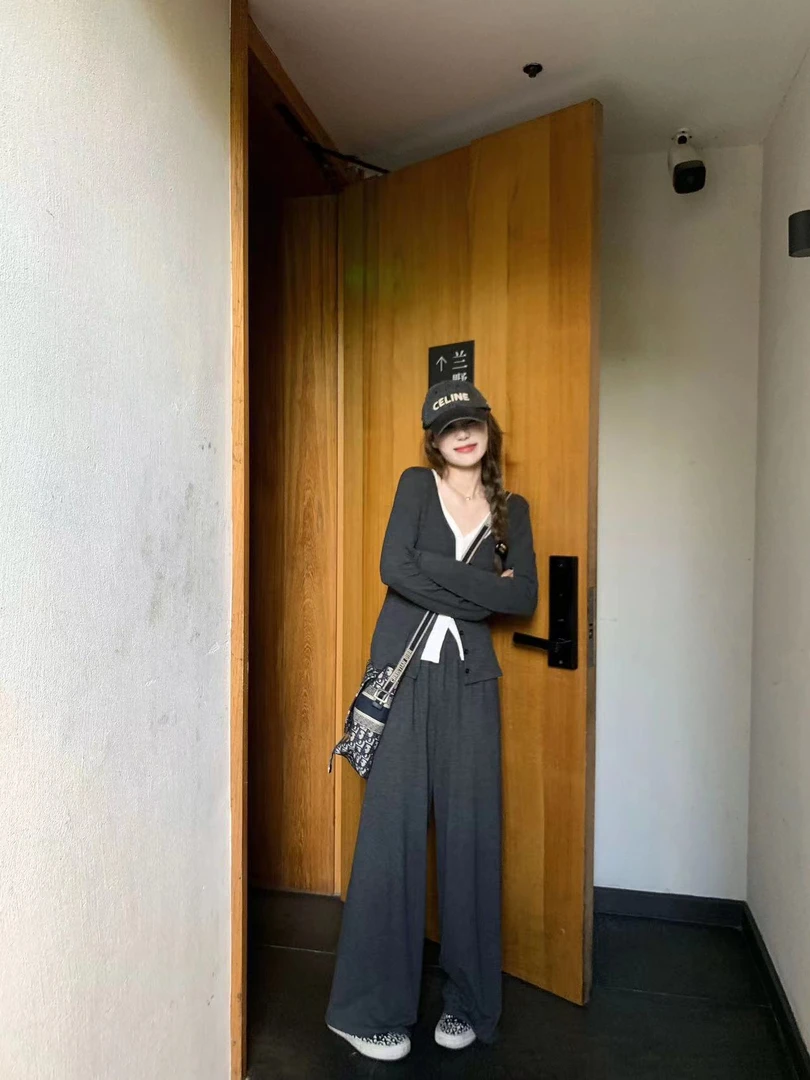 特价不退换【治愈春日】上衣女显瘦气质微修身长袖休闲可单穿开衫