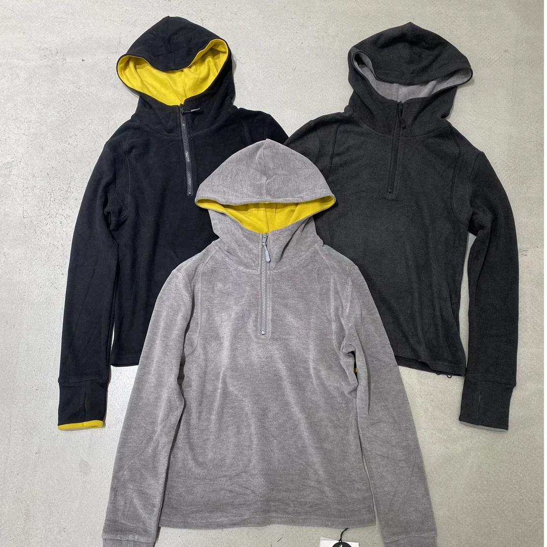 新款长袖时尚运动半拉链休闲撞色保暖帽衫