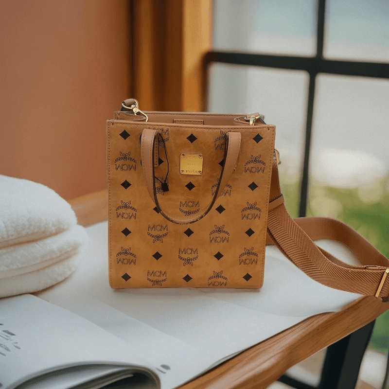 95新 MCM  托特琴谱 手提单肩斜挎包