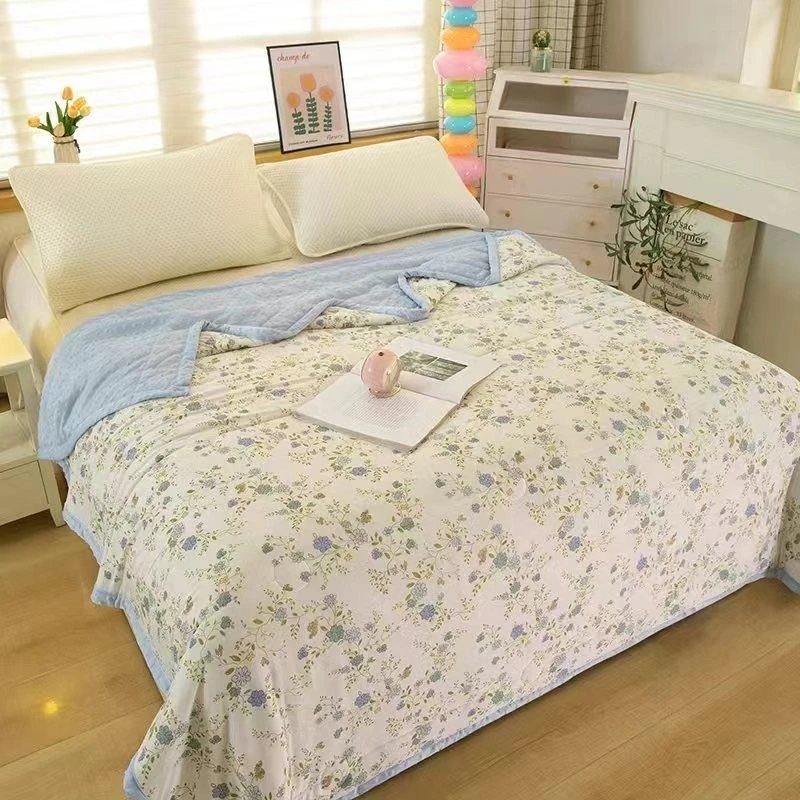 【冰豆豆】凉感丝夏凉被冰感一夏机洗单双人空调被亲肤柔软小清新