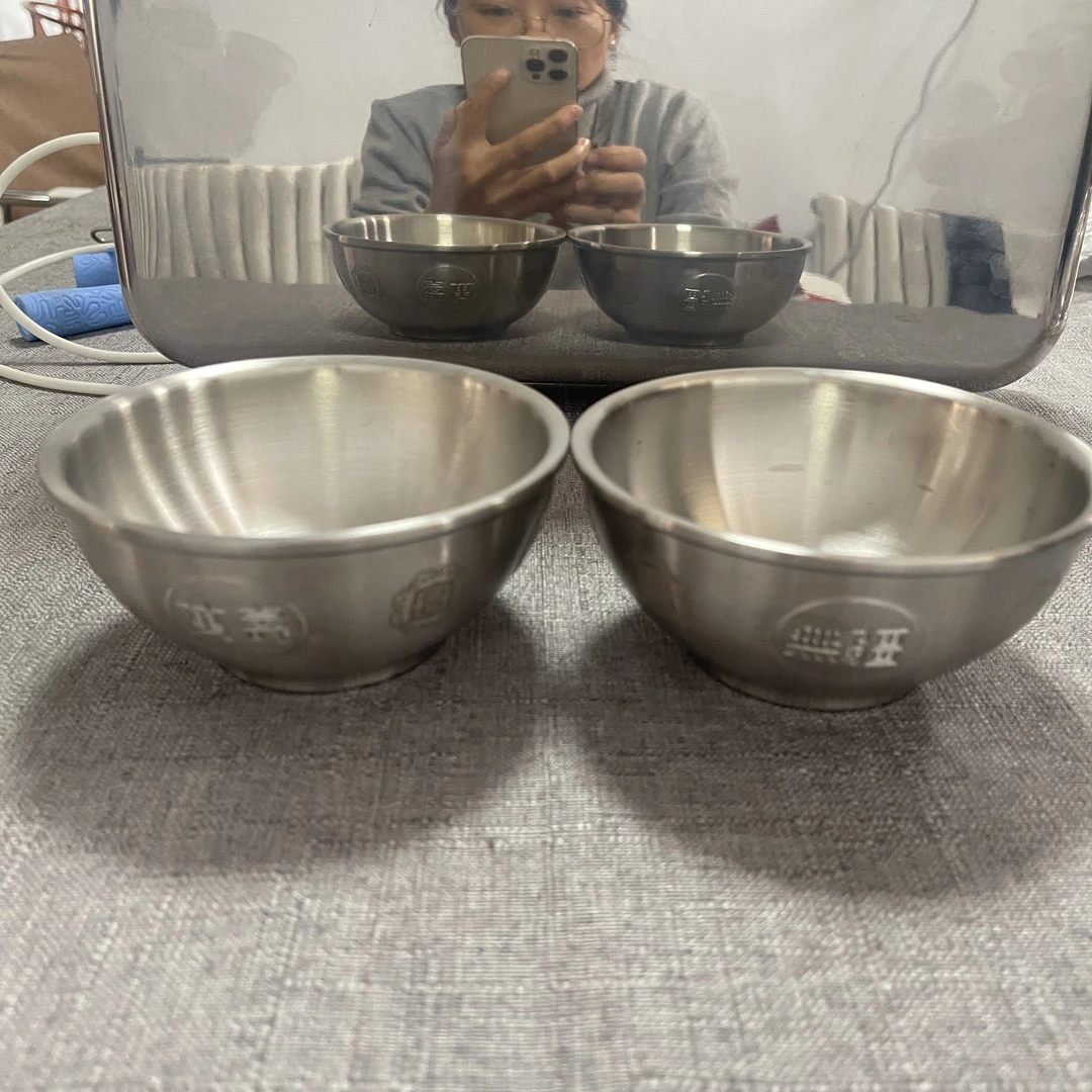 宫里的世界 双层不锈钢碗两只