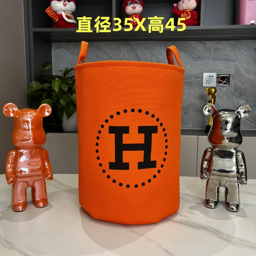 圆桶【爱马橙系列】60升（开口）脏衣篓卡通玩具桶杂物家用收纳筐