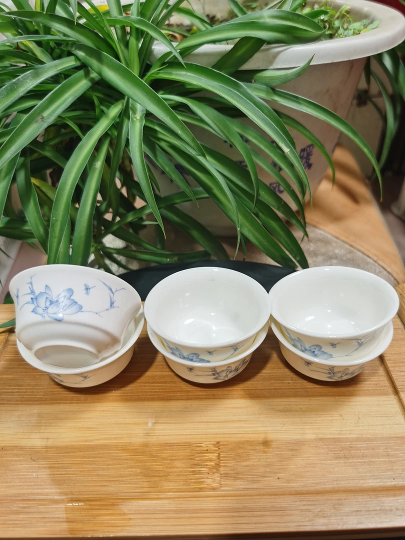 微瑕青花杯子6个装，容量50ml