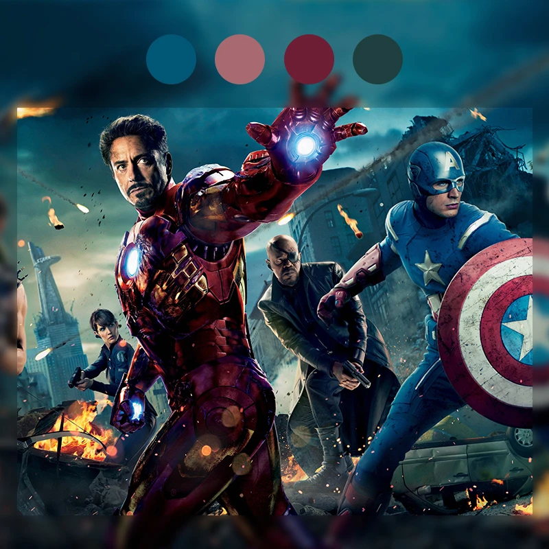 钢铁侠蜘蛛侠DIY数字油画手工绘填充涂色卡通动漫丙烯油彩装饰画