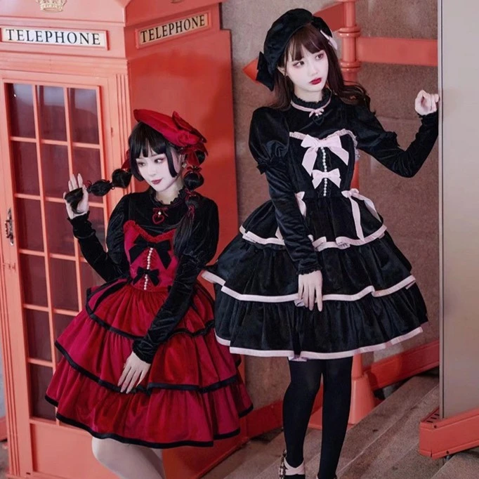 【JSK+包包+帽子】战袍绒华富贵山楂浆果原创设计Lolita三件套