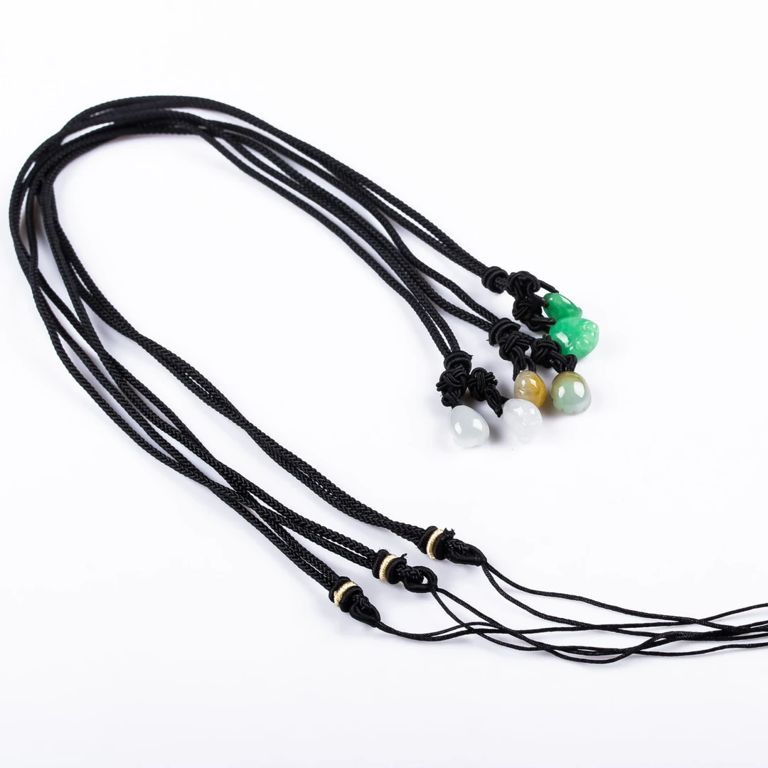 缅甸天然A货翡翠手工编织挂件绳百搭款时尚古风多样性发货