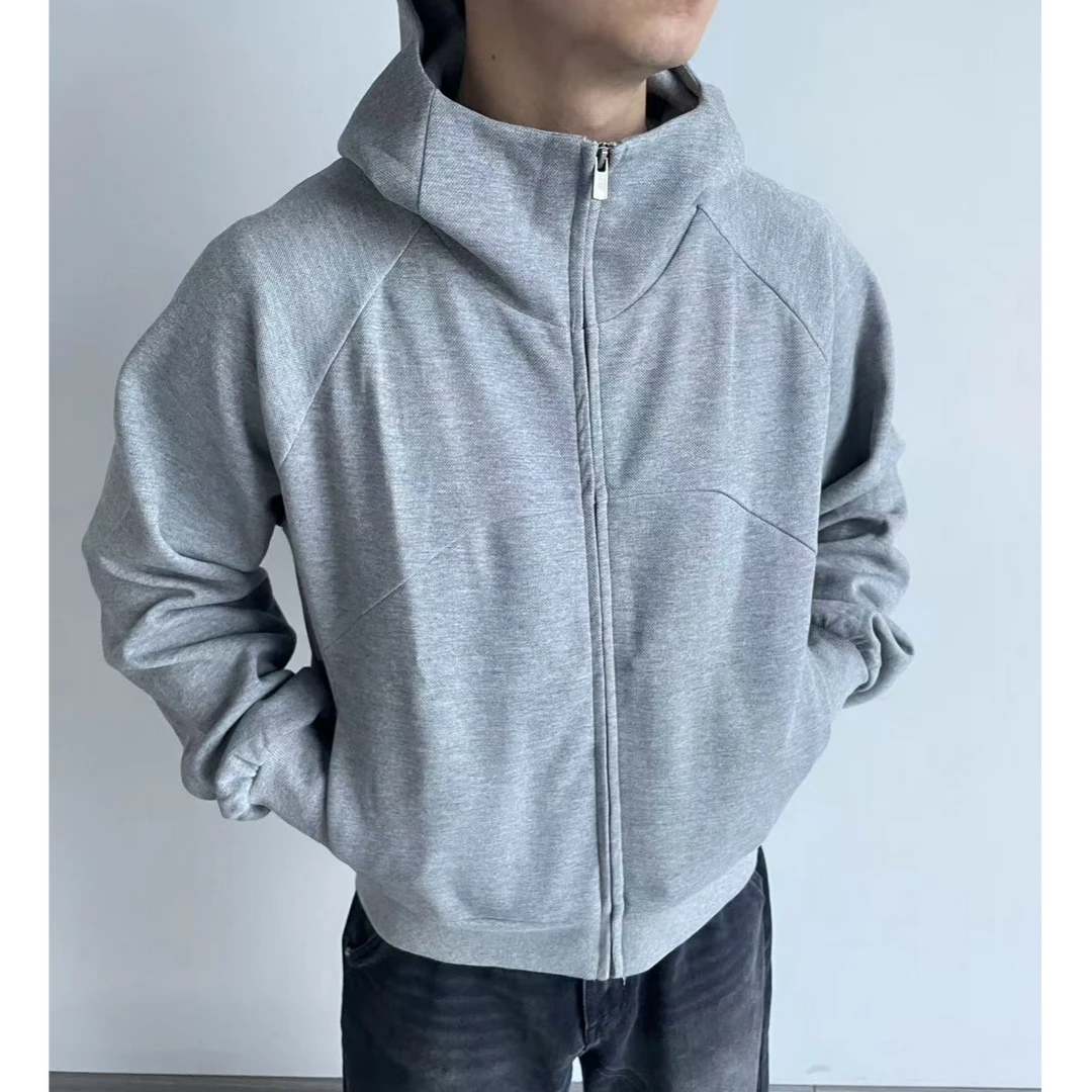 Evolvement分割短款小众街头连帽卫衣