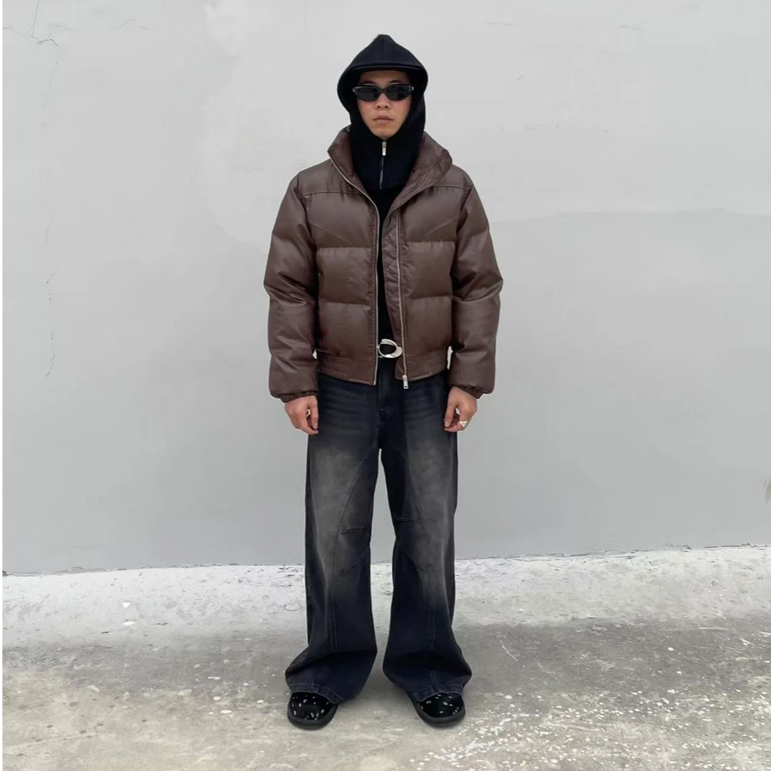 Evolvement冬季加厚短款宽松cleanfit小众街头立领棉服