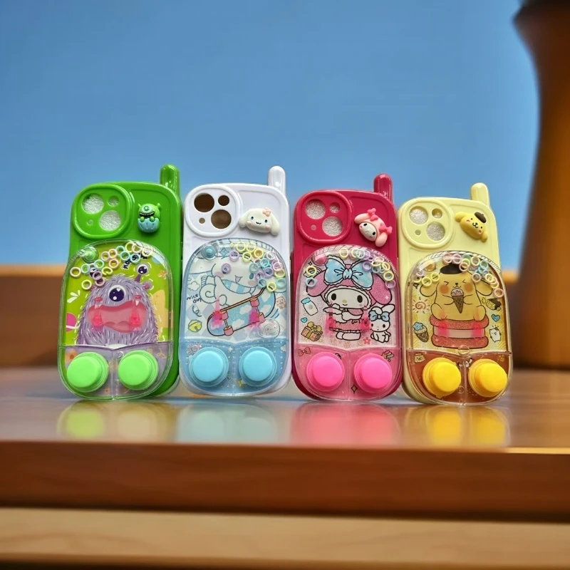 卡通可爱小怪兽游戏机适用苹果15Pro 14Promax新款13 防摔12系列