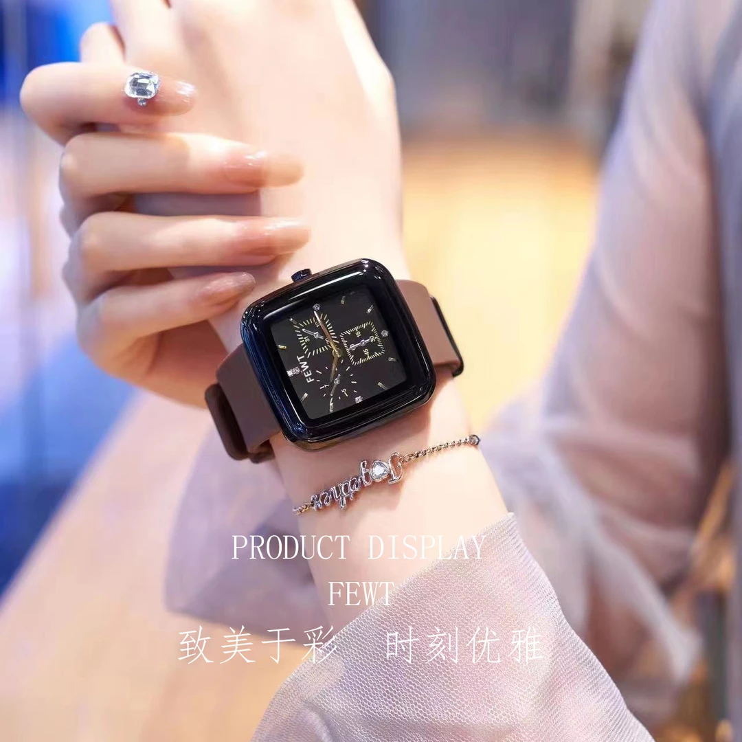 女士潮流ins防水百搭方形手表轻奢气质小众时尚网红腕表