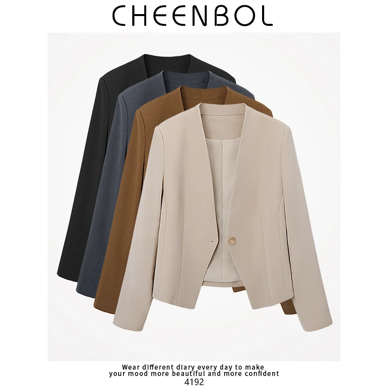 4192小西装外套2025初秋新款高级感修身气质显瘦通勤必备外套