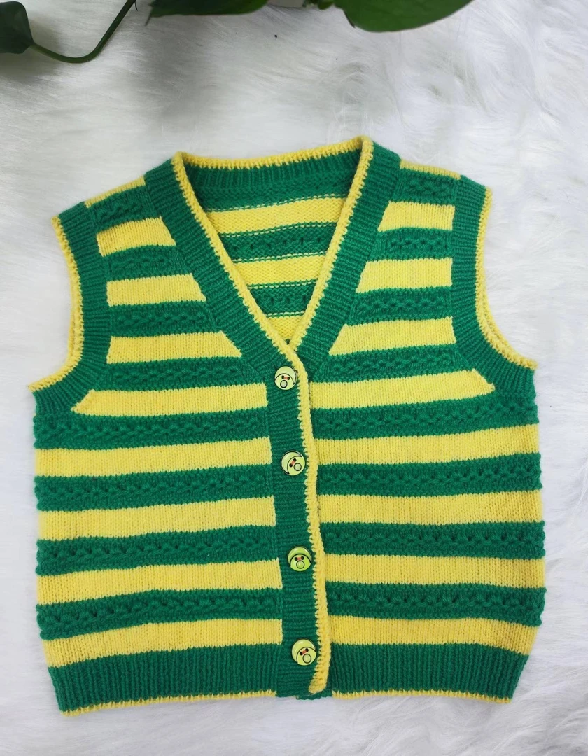 开衫背心材料包  （非成品毛衣  附赠编织视频教程）  包邮