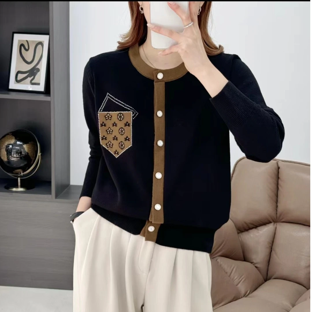 【黑棕】2023时尚百搭套头针织衫A3136