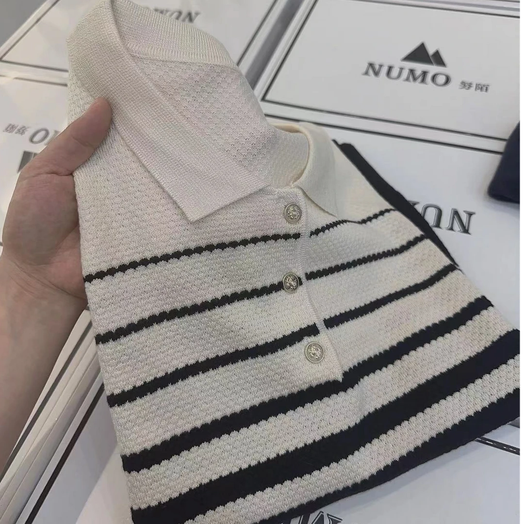 【渐变黑条】2024新款百搭时尚减龄通勤针织衫A27
