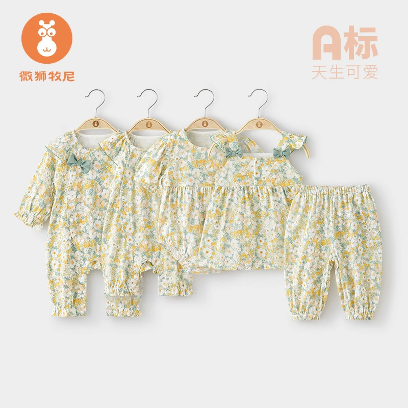 【夏日花园】女宝宝夏装儿童洋气公主婴儿纯棉哈衣爬服夏季薄款衣服